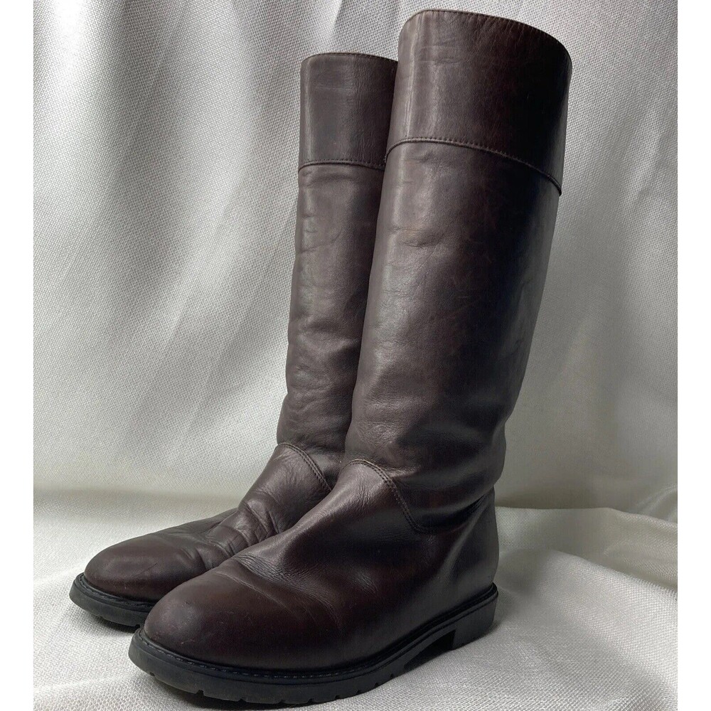 VTG Orvis Brown Leather Fleece Lined Knee Boots